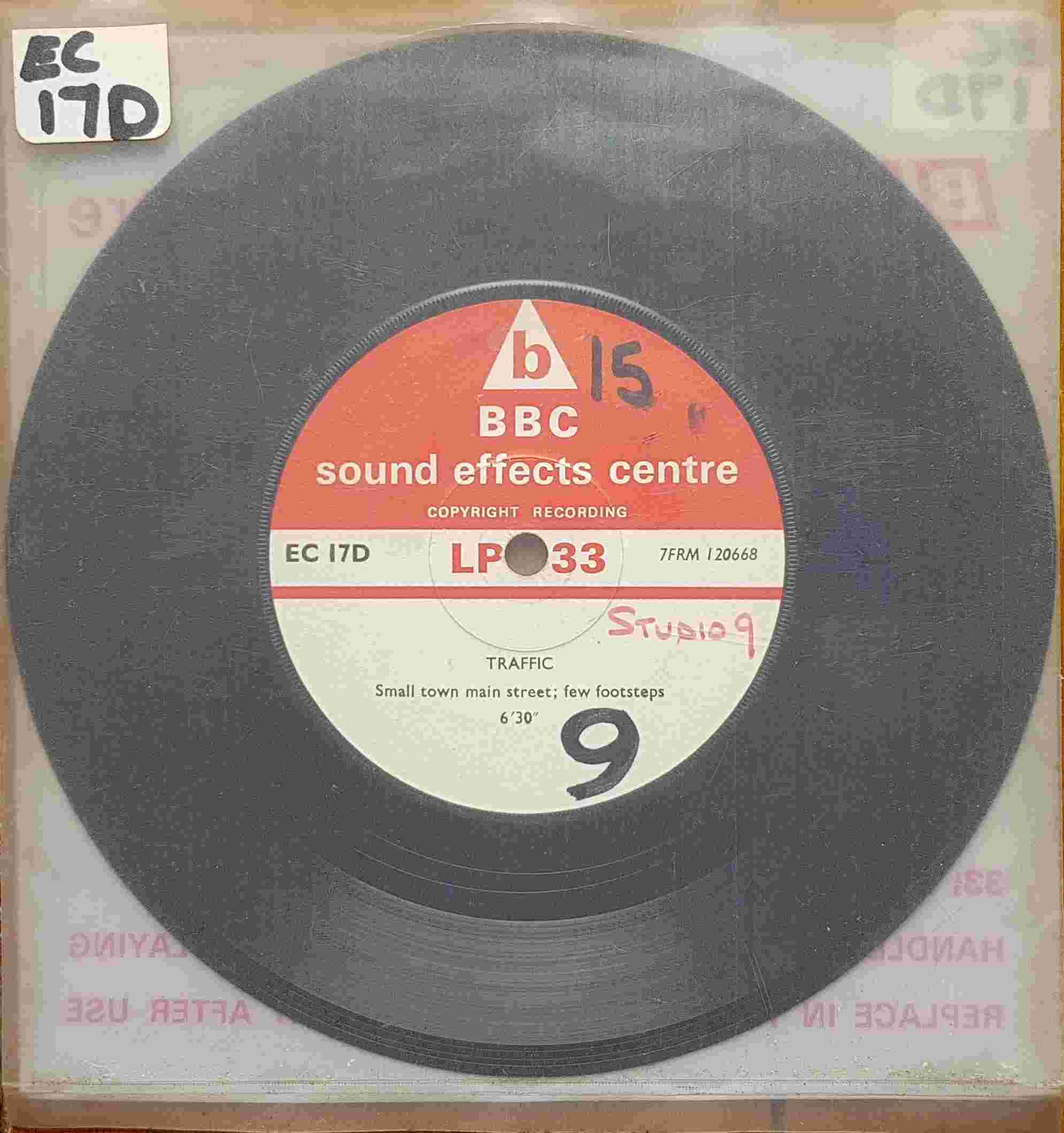 Picture of EC 17D Suburban traffic / Traffic by artist Not registered from the BBC records and Tapes library